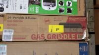24" Portable 3 Burner Gas Griddle 25,500 BTU (PD13015) (Each)