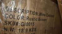 Wine Cabinet Rustic Brown (Each)