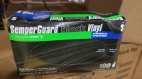 Semper Guard Black Vinyl Medical Gloves (Bxs) (Small) 5(10)