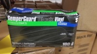 Semper Guard Black Vinyl Medical Gloves (Bxs) (Small) 5(10)