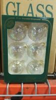 Mercury White & Clear Christmas Balls