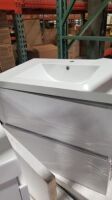 30" Wall Hung Vanity Cabinet w/ Top (White)