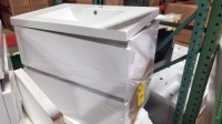 30" Wall Hung Vanity Cabinet w/ Top, (White)