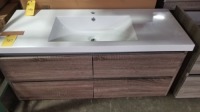 48" Wall Hung Vanity Cabinet w/ Top (Brown)