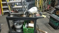 Cart w/ Contents (Stepladder, Fuses, Etc.) (Lot)