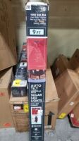 9' Auto Tilt Umbrella w/ Solar LED Lights