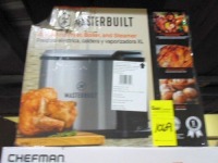 Master Built XL Electric Fryer Broiler Steamer (Black & Stainless Steel)