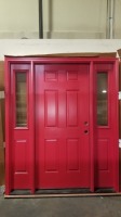 F/G Pre Hung 36" Steel Door w/Sidelites, Silid Core