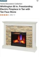 Whittington 50" Infrared Wall Mantel Electric Fireplace #1005207108