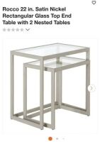 Nesting Side Tables in Satin Nickle Finish (ST1094)