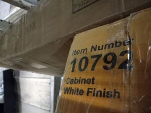Halifax 7 Drawer Cabinet w/ Wheels White Finish (19.21" x 15" x 35") (10792)