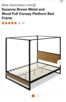 Zinus Suzanne Brown King Bed Frame