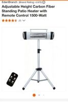 Carbon Fiber Patio Heater w/Triangle Base/Wall Mount