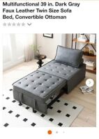 Multipurpose Faux Leather Ottoman Lazy Chair Pull Out Sofa Bed m/n: HC5632