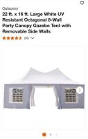 Outsunny 22x16 Canopy Party Event Tent w/2-Pullback Doors (3 Bxs) #01-0005-002 (Set)