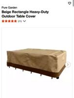 Pure Garden Beige Rectangle H/D Table & Chair Set Cover