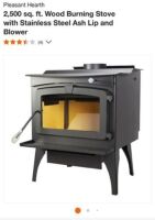 Pleasant Hearth 2,500 Sq. ft. Wood Burning Stove 97,000 BTU