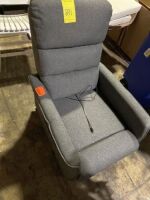 Grey Upholstered Power Lift Chair (Open Box) (No Remotes) (Untested)