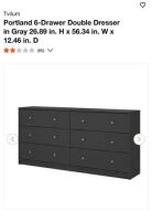 Portland 6-Drawer DBI Dresser 28 x 56 x 12