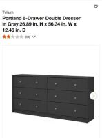 Portland 6-Drawer DBI Dresser 28 x 56 x 12