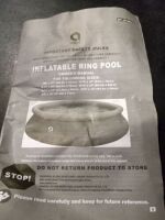 Soarrucy Inflatable Ring Pool 10-Foot w/ Air Pump