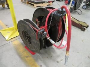 LOT: (2) Air Hose Reels with Hose