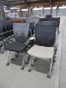 LOT: (8) Folding Office Chairs in Various Colors