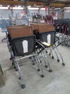 LOT: (6) Red Folding Office Chairs
