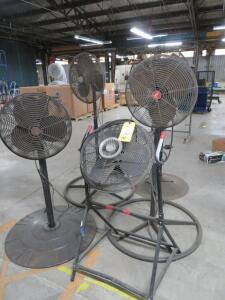 LOT: (5) Floor Fans