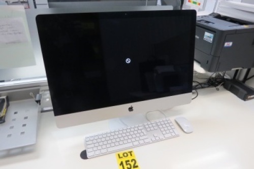 Apple All-in-One Computer, Model A1419, Serial # C02NVAY6FY14 Ordinateur tout-en-un, marque Apple, mod&egrave;le A1419, # de s&eacute;rie C02NVAY6FY14