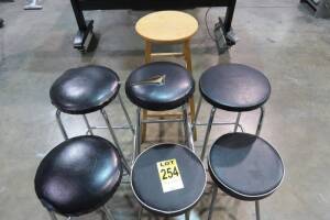 7 assorted stools