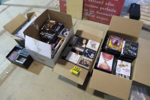 Lot Of Music Cd, Cassettes, Movie Cd'S Apprx 340 Units // Lot De Musique Cd, Cassettes, Film Cd'S Environ 340 Unit?s