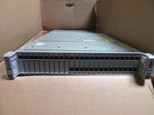 CISCO UCS C240 M4 2U RACK SERVER, 2 X INTEL XEON E5-2697 V3 2.6GHZ, 16 X 16GB RAM, 8 X SEAGATE 1TB SAS HARD DRIVE, 7.2K, 6Gbps, MODEL: ST91000640SS, 1 X INTEL SSD DC S3500 SERIES 480GB HARD DRIVE, 2.5" SATA 6Gbps, MODEL: SSDSC2BB480G4, 2 X SAMSUNG SAS SSD