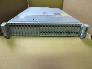 CISCO UCS C240 M4 2U RACK SERVER, 2 X INTEL XEON E5-2697 V3 2.6GHZ, 16 X 16GB RAM, 8 X SEAGATE 1TB SAS HARD DRIVE, 7.2K, 6Gbps, MODEL: ST91000640SS, 1 X INTEL SSD DC S3500 SERIES 480GB HARD DRIVE, 2.5" SATA 6Gbps, MODEL: SSDSC2BB480G4, 2 X SAMSUNG SAS SSD