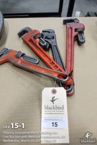 Lot - (4) pipe wrenches