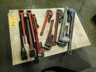 LOT: Assorted Pipe & Strap Wrenches on (1) Pallet