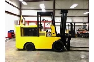 SILENT HOIST & CRANE 20,000-LB. GAS/LP FORKLIFT; MODEL FKS12, S/N 20255, AIR BRAKES, HI/LOW-FORWARD & REVERSE GEARS, 104'' LOWERED 2-STAGE MAST, ...