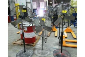 (3) ELECTRIC POWERED FLOOR FANS