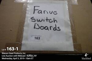 Box of Fanuc Parts: Switch boards