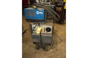 WELDING MACHINE, MILLER MDL. CP250TS, 250 amps @ 35 v., 100% duty cycle, Miller Mdl. Coolmate chiller, Cobramatic wire feeder & gun, S/N 72-627334