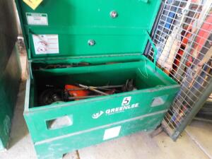 LOT: Greenlee Job Box, with Contents of Assorted Hydraulic Hose