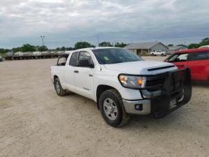 2014 Toyota Tundra 1/2 Ton Crew Cab Pick-up Truck, VIN 5FTUW5F19EX395419, 6-1/2 ft. Bed, 5.7 Liter i-Force Gasoline Engine, Automatic, 168,950 miles