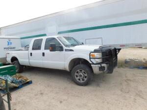 2012 Ford F-250 Super Duty 4x4 Crew Cab Pick-up Truck, VIN 1FT7W2B64CEC25877, 8 ft. Bed with Re-Fueling Tank, 6.2 Liter Gasoline Engine, Automatic