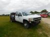 2011 Chevrolet 3500 HD 4x4 Crew Cab Flatbed Truck, VIN 1GB4K2CG7BF147073, 9 ft. Flatbed with Tool Boxes, V8 Vortec Gasoline Engine, Automatic, 213,349 miles (needs front bumper)