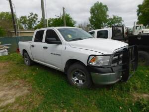 2012 Dodge 1500 4x4 Crew Cab Pick-up Truck, VIN 1C6RD7KP9CS247371, 5-1/2 ft. Bed, V8 Gasoline Engine, Automatic (needs engine)