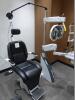 S40ptik combo chair/stand, model 2000 CD, s/n 204-2000-187 w/ slit lamp arm and refractor arm - 2