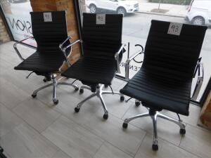 (4) high back office chairs