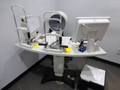 Schwind adjustable ophthalmic workstation, s/n L05415506 (contents on table sold separately)