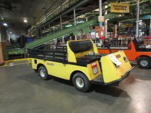 E-Z-GO UTILITY CART, MODEL: XI 875, WITH BUILT-IN CHARGER AND TOOL BOX, 2154 HRS., (NO. BO-S4)