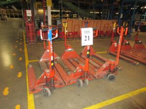 LOT (6) RBT 5000LBS PALLET JACKS